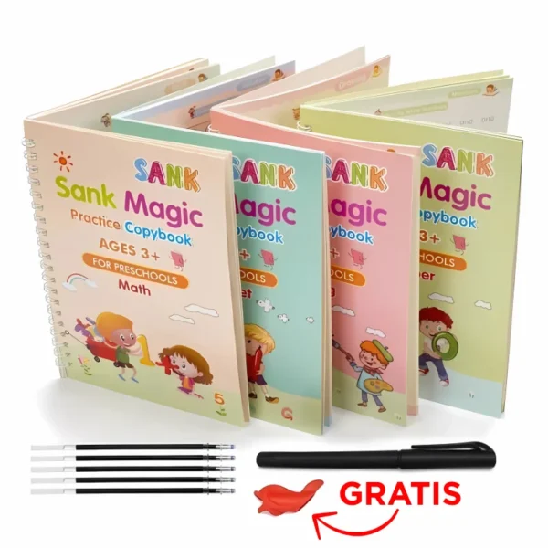 Książeczki MagiDraw do nauki pisania (Zestaw 4 sztuk)